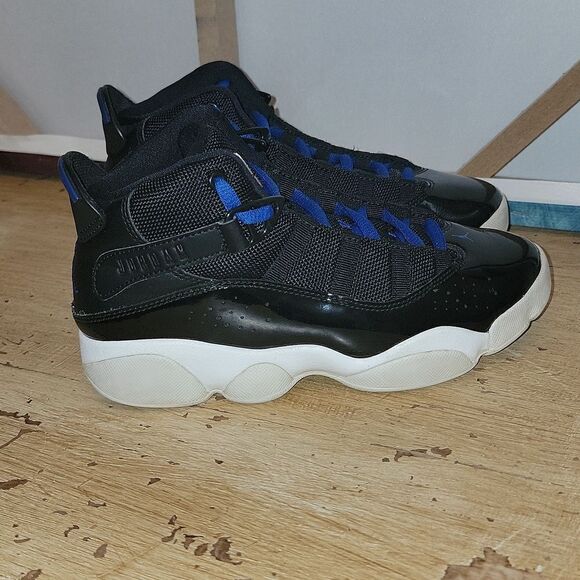 Space Jam 6 Ring Jordan’s Space Jam 2018 • Black Patent Royal White • Kids 2 - Picture 10 of 14